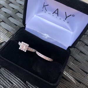 Tolkowsky engagement ring/wedding band set
